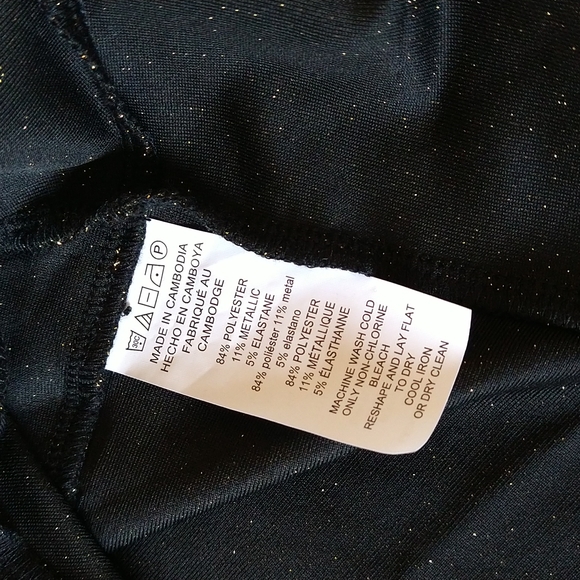 Michael Kors Gold Black Metallic Glittered Ruffle Mini-Skirt Size Medium - Picture 11 of 12